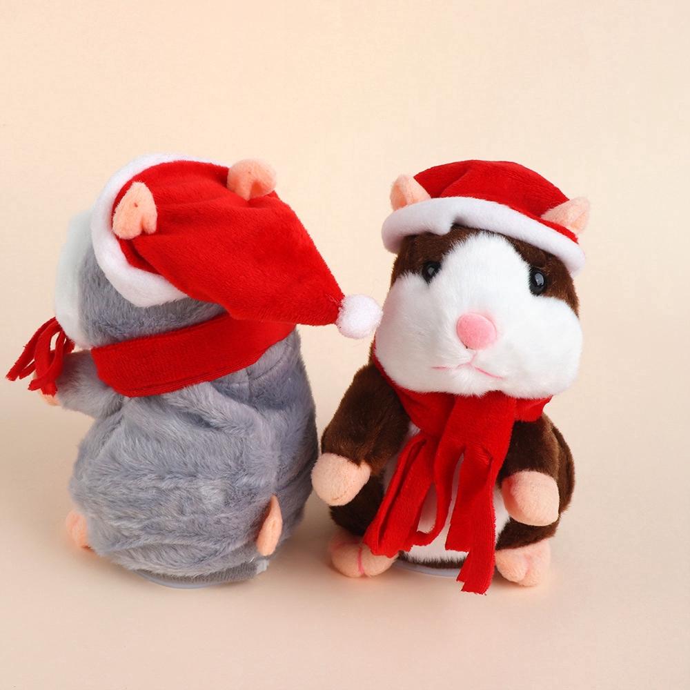 Đồ chơi chuột Hamster nhồi bông phát âm thanh đáng yêu cho bé