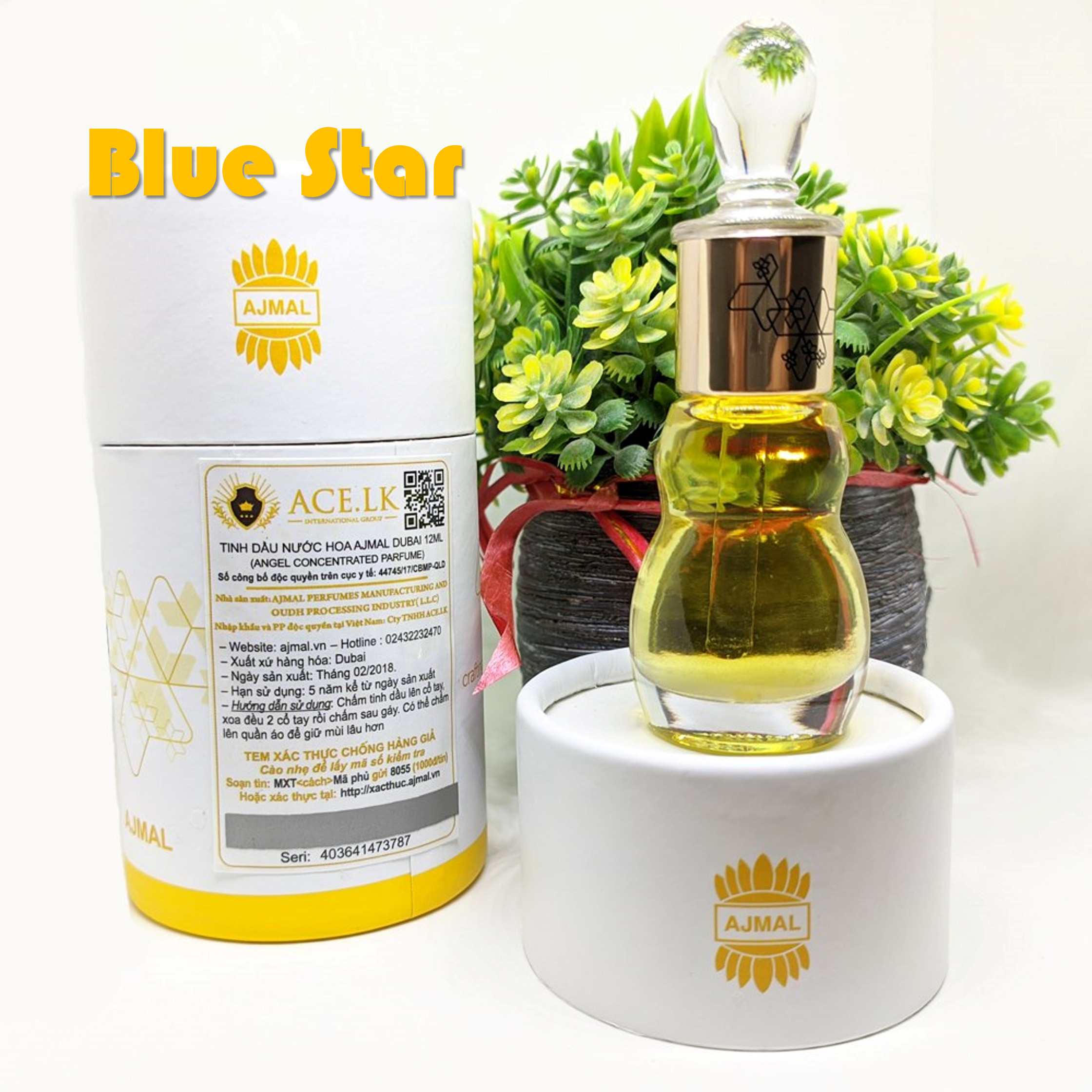 Tinh Dầu Nước Hoa Ajmal Dubai Blue Star Chính Hãng - ANGEL CONCENTRATED PARFUME 12ml