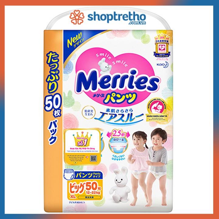 Bỉm quần Merries Jumbo XL50 (cho bé từ 12-22kg)