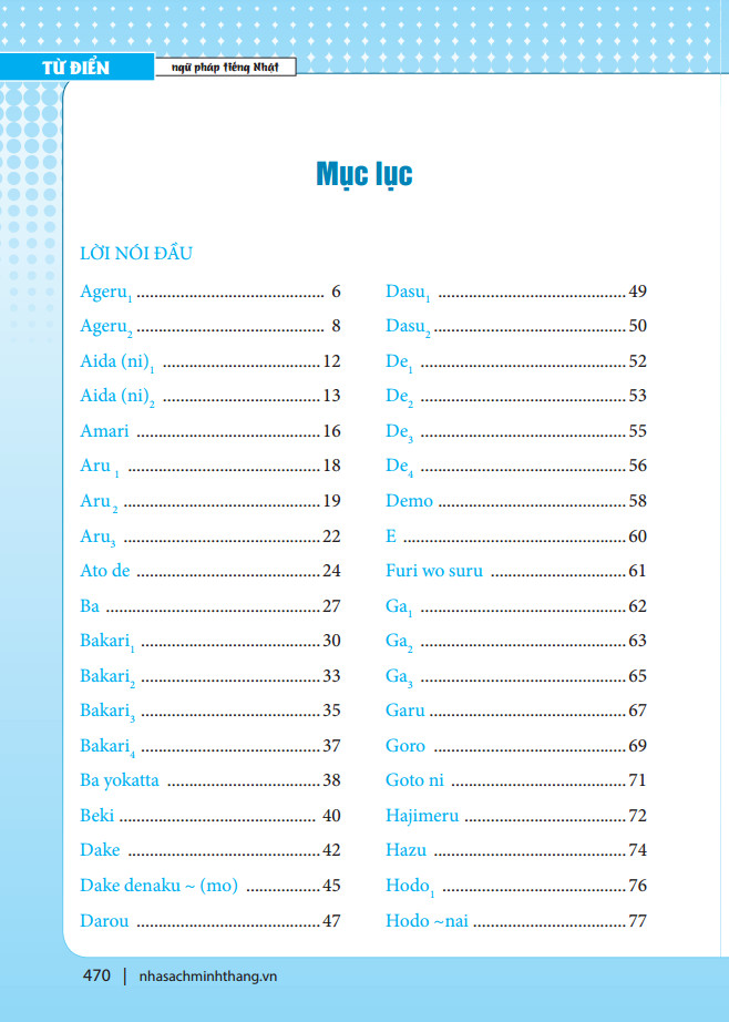 Hikari - Từ Điển Ngữ Pháp Tiếng Nhật