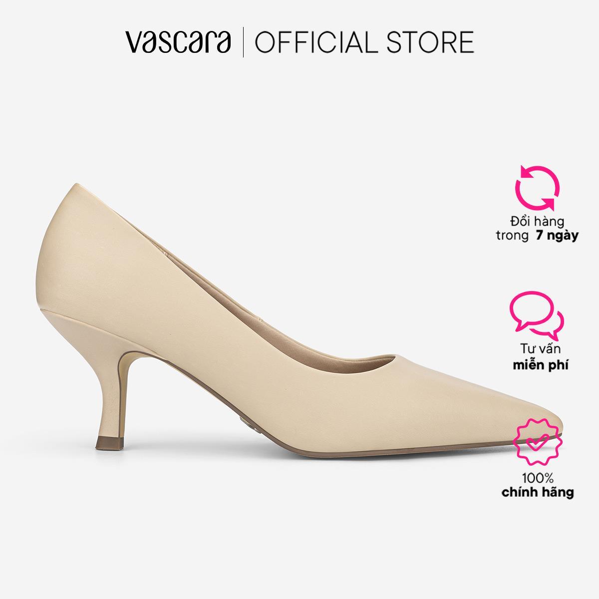 Vascara Giày Bít Mũi Nhọn Kitten Heel - BMN 0720