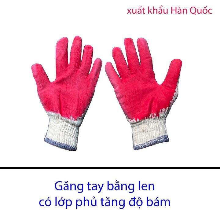 Combo 5 đôi găng tay bảo hộ lao động phủ cao su xuất Hàn quốc