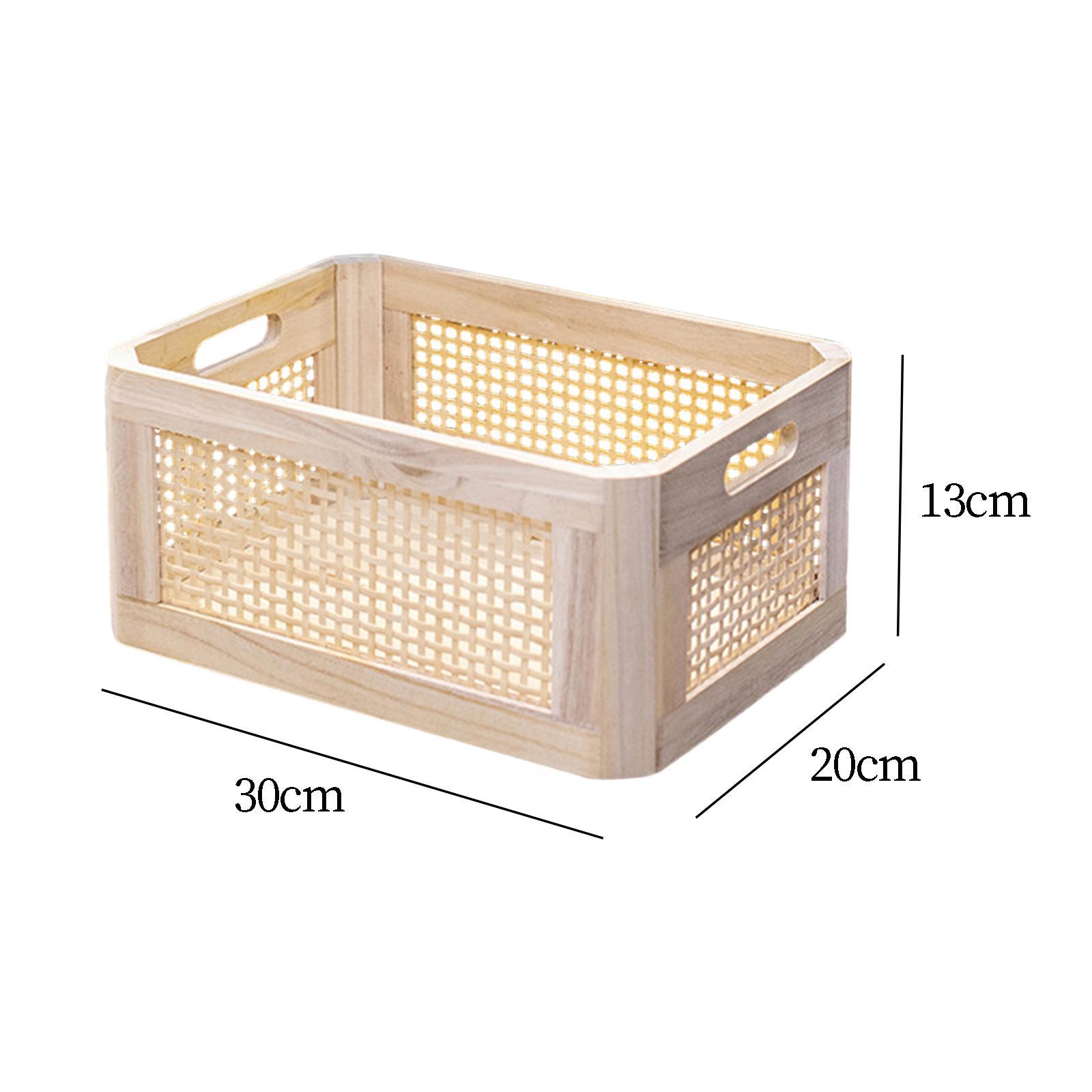 Desk Storage Basket, Wooden Desktop Storage Box Dorm Drawer Organizer Bin Desk Organizer Tray for Organizing, Shelves ,Cosmetics, Cabinet, Makeup
