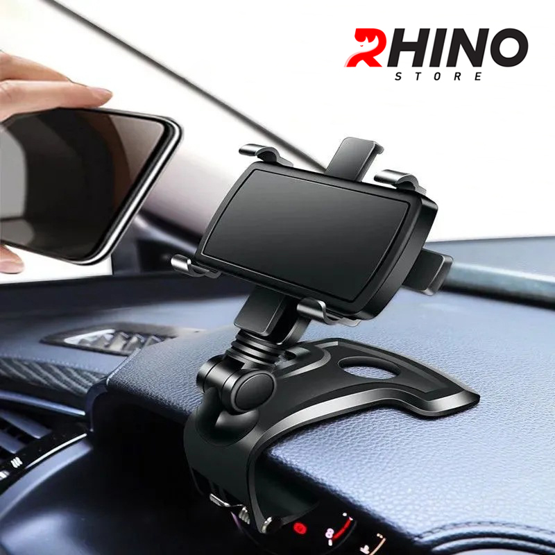 Kệ kẹp điện thoại trên ô tô Rhino KP701, giá đỡ kẹp điện thoại trên xe tiện lợi - Hàng chính hãng