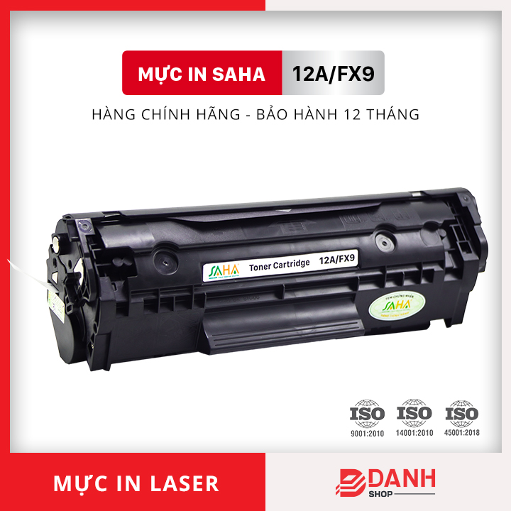 Hộp Mực tương thích Canon 6000/6030/6030W/3050 /Hp1102/1102W/1005/1006 (Có Lỗ Nạp Mực/Không Cần Đến Bộ Dụng Cụ Đổ Mực) Chính hãng SAHA 12A