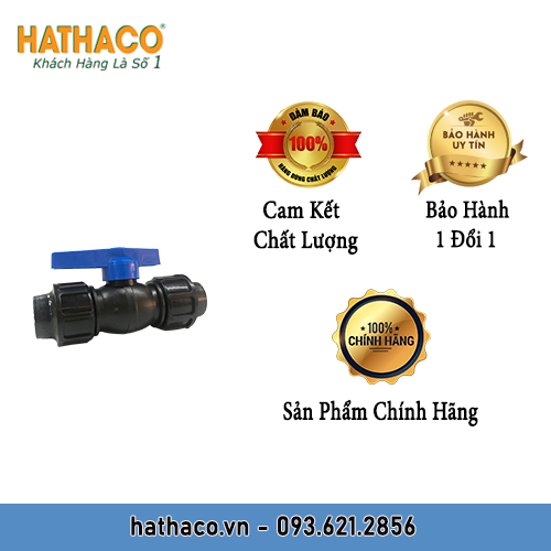 Combo 2 Van Nước PP 32 2 Đầu Rắc Co HATHACO Dùng Cho Ống HDPE