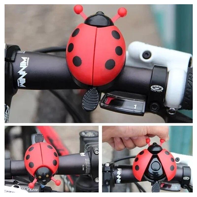 Bicycle Bell Kids Lovely Cartoon Beetle Ladybug Cycling Bike Handlebar Alarm Ring Bell Safety Warning Louldy Bicycle Accessories