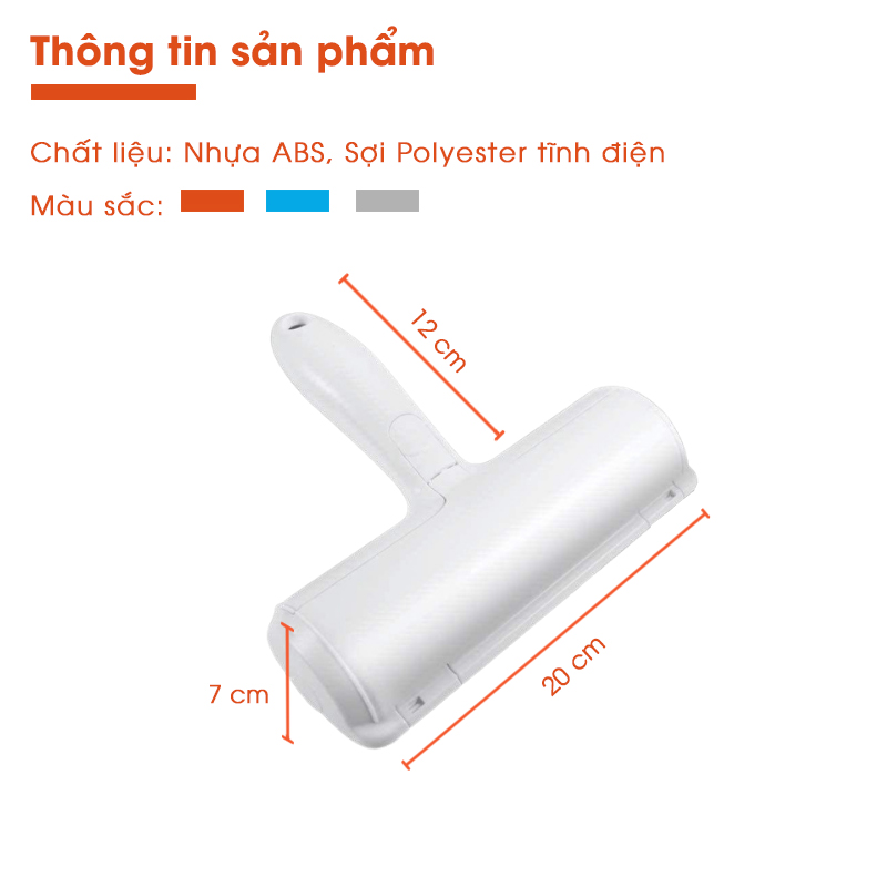 Cây Lăn Lông Tĩnh Điện, Bụi Đa Năng + Tặng Chổi Vệ Sinh