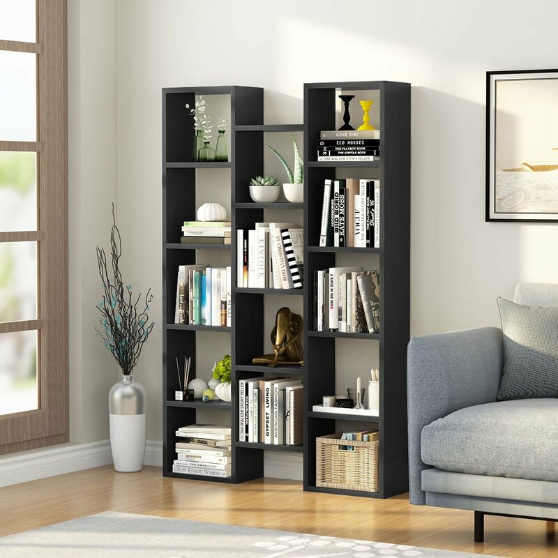 Kệ Sách Đa Tầng 14 Ngăn Thiết Kế Hiện Đại, Đa Năng Thương Hiệu SIB Decor KSG25