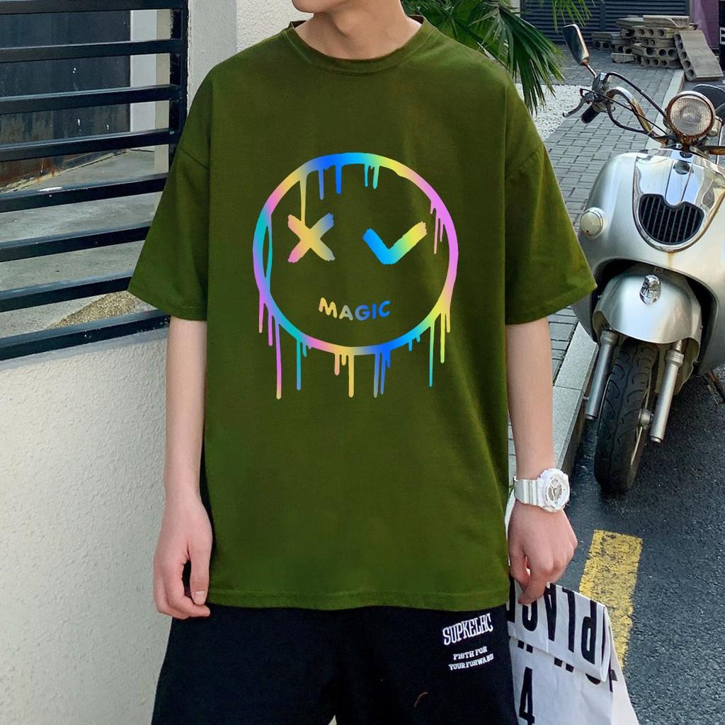 Áo Thun Phản Quang Icon Tròn Magic PQ85 Unisex Tay Lỡ - Big Size