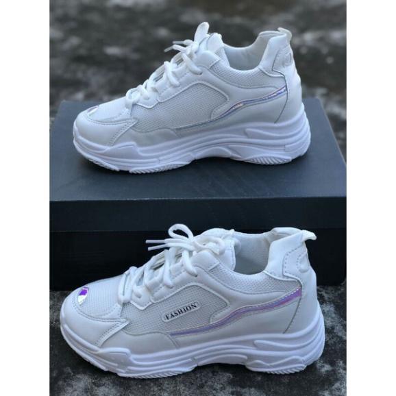 (NEW) *Cao 7 cm*Giày thể thao sneaker nữ Ảnh THẬT giày ĐẾ ĐỘN 7 cm SIÊU CAO ( 2 màu )