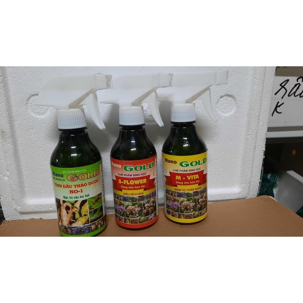 BỘ 3 CHAI NANO GOLD CHẾ PHẨM SINH HỌC DÀNH CHO HOA LAN , KÍCH MẦM,HÂN KHỎE , HOA NỞ SỚM