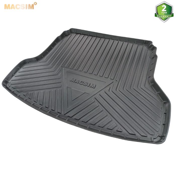 Thảm lót cốp xe ô tô Kia K3 2013-2017 chất liệu TPV thương hiệu Macsim màu đen hàng loại 2