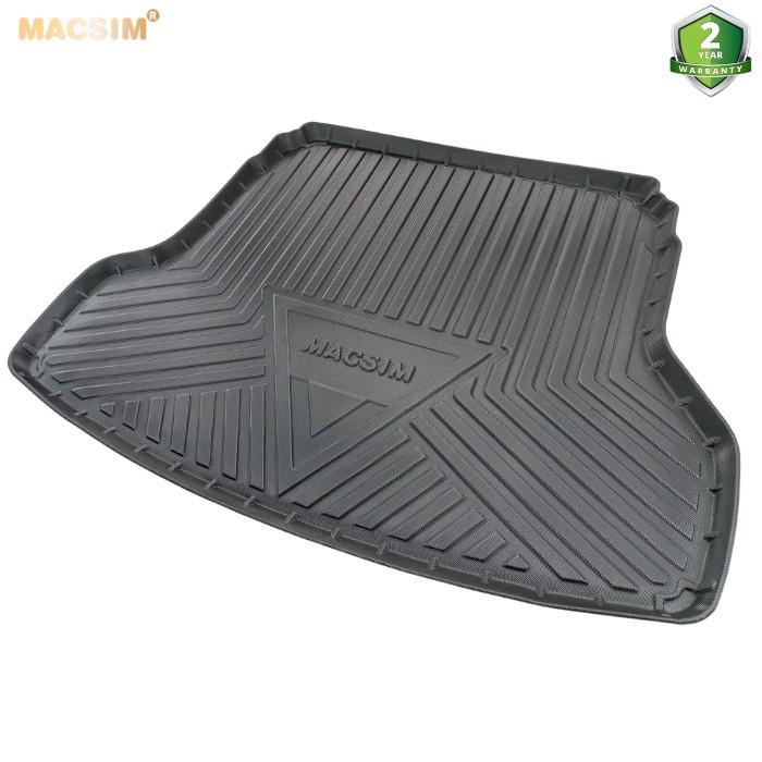 Thảm lót cốp xe ô tô (qd) Kia K3 (Cerato) 2013-2017 chất liệu TPV thương hiệu Macsim màu đen hàng loại 2