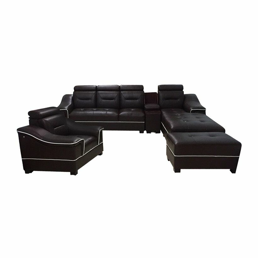 Sofa góc Decox Mendini S22 256 x 161 x 85 cm (Nâu)