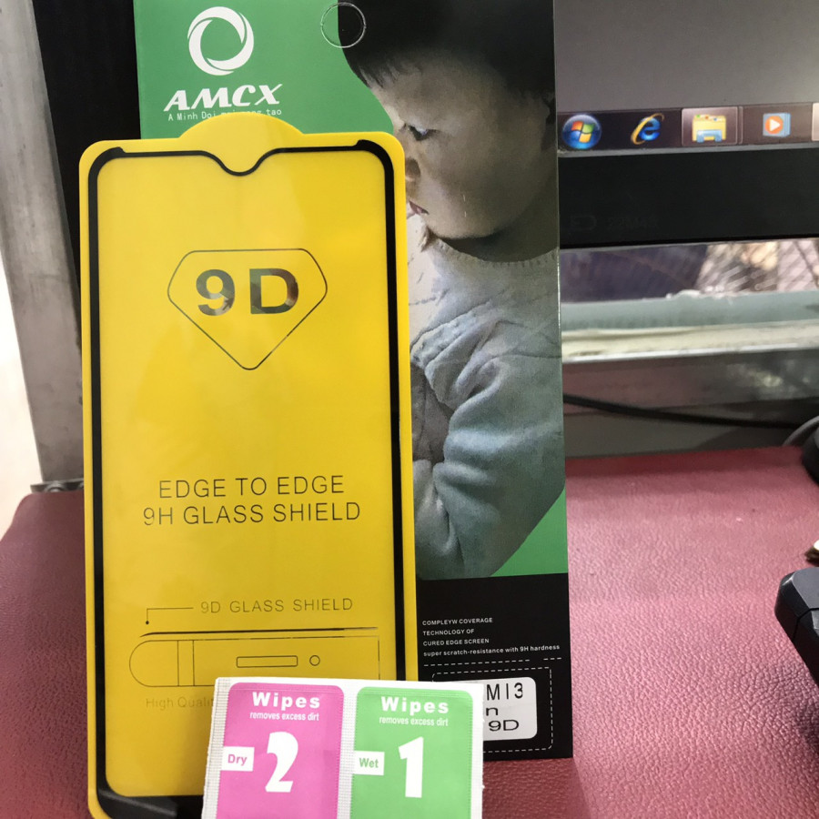 Kính Cường Lực 9D Full Màn Hình Đen Cho Realme 3