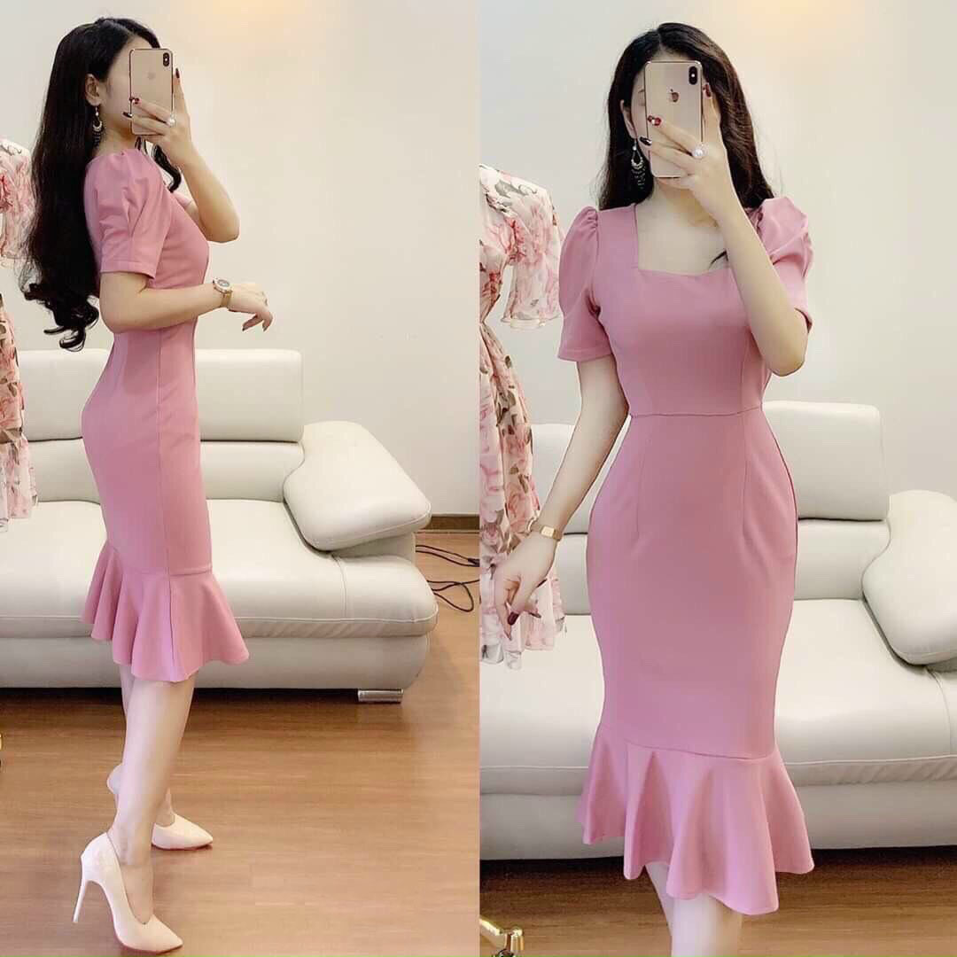 Đầm body phối bèo