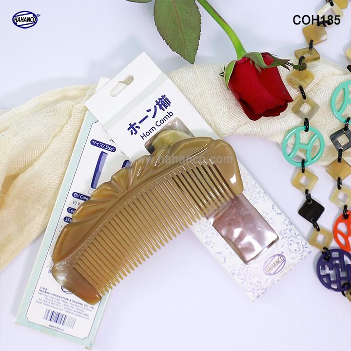 Lược múi bưởi tỉa khắc vương miện đẹp COH185 - Lược sừng xuất Nhật - Chăm sóc tóc