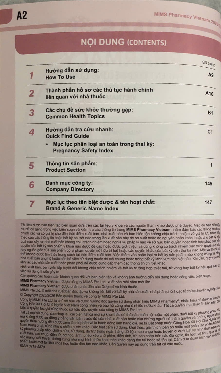 Sách - Mims Pharmacy 2025/2026 Ấn phẩm Khoa học Định kỳ chuyên đề Nhà thuốc Thực hành