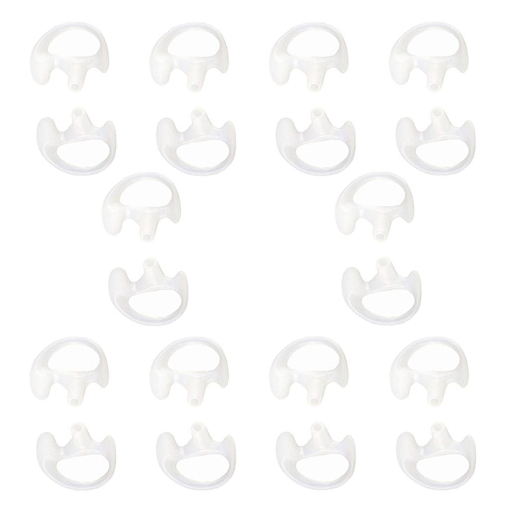 20x Clear Silicone Earbuds for Walkie Talkie Covert Acoustic Tube Earpiece