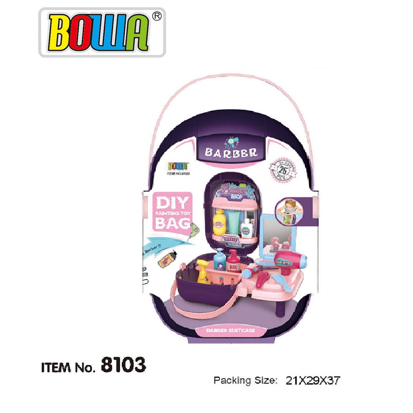 Bộ đồ chơi làm tóc cho bé gái từ 3 tuổi BOWA 8103