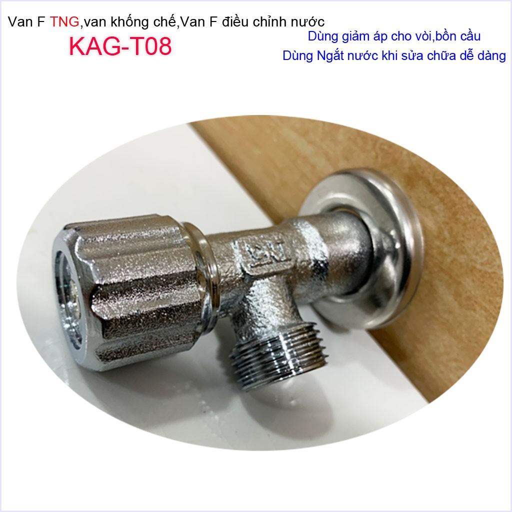 Van giảm áp lực nước KAG-T08, van F TNG đồng nguyên chất bền bỉ sử dụng tốt, van khống chế điều chỉnh nước