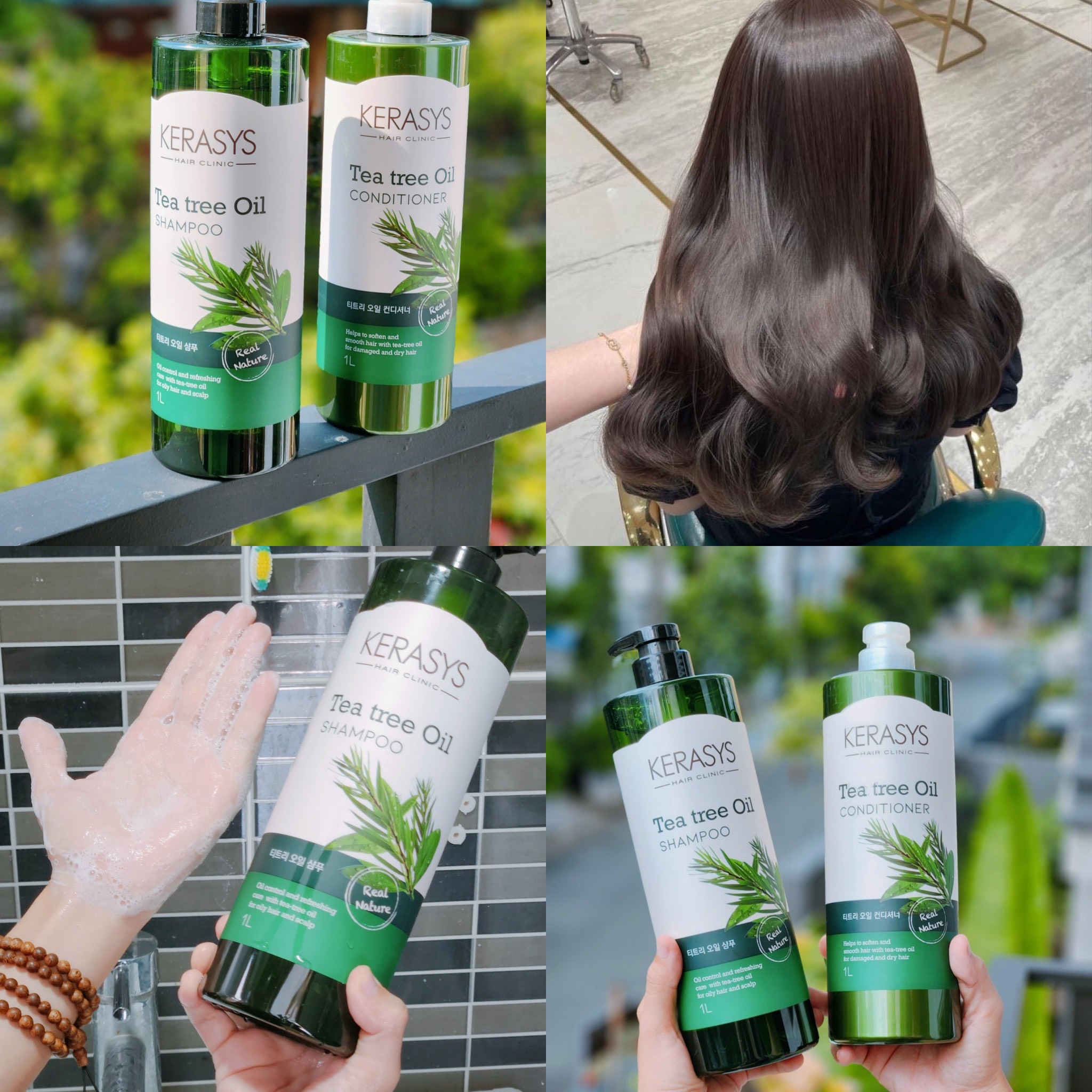 Combo Dầu Gội &amp; Xả Kerasys Tea Tree Oil