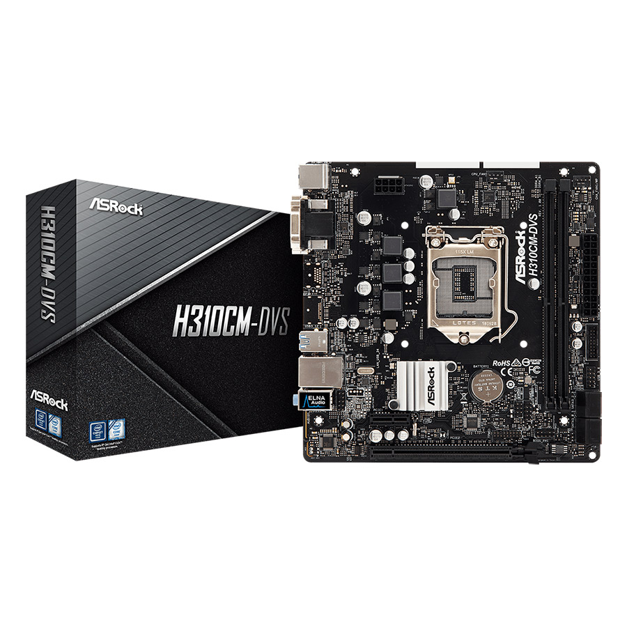 Bo Mạch Chủ Mainboard ASRock H310CM-DVS Socket 1151 - Hàng Chính Hãng