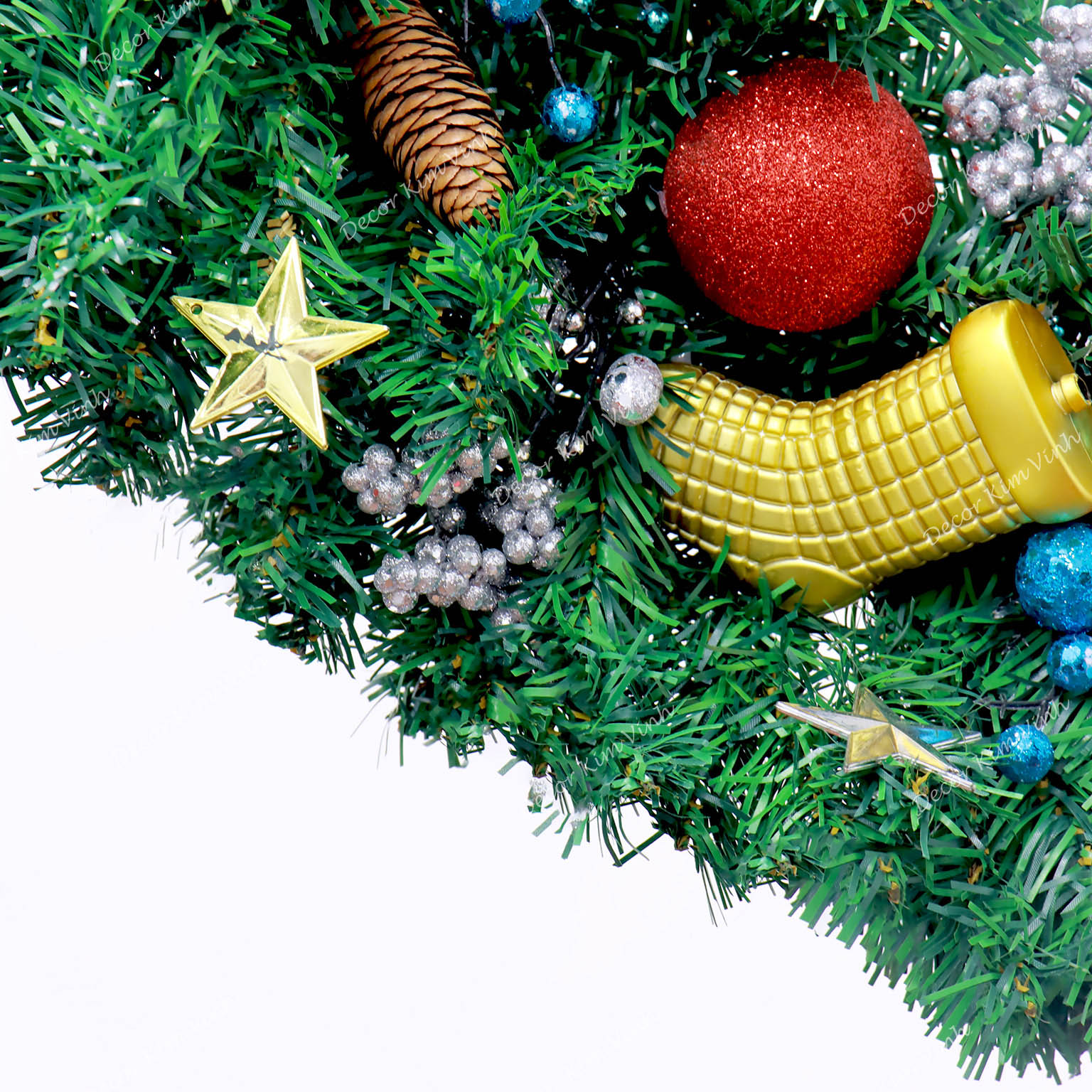 Dây Treo Đối Xứng DX06 Dây Treo Merry Nơ Đỏ Trang Trí Giáng Sinh kèm đèn