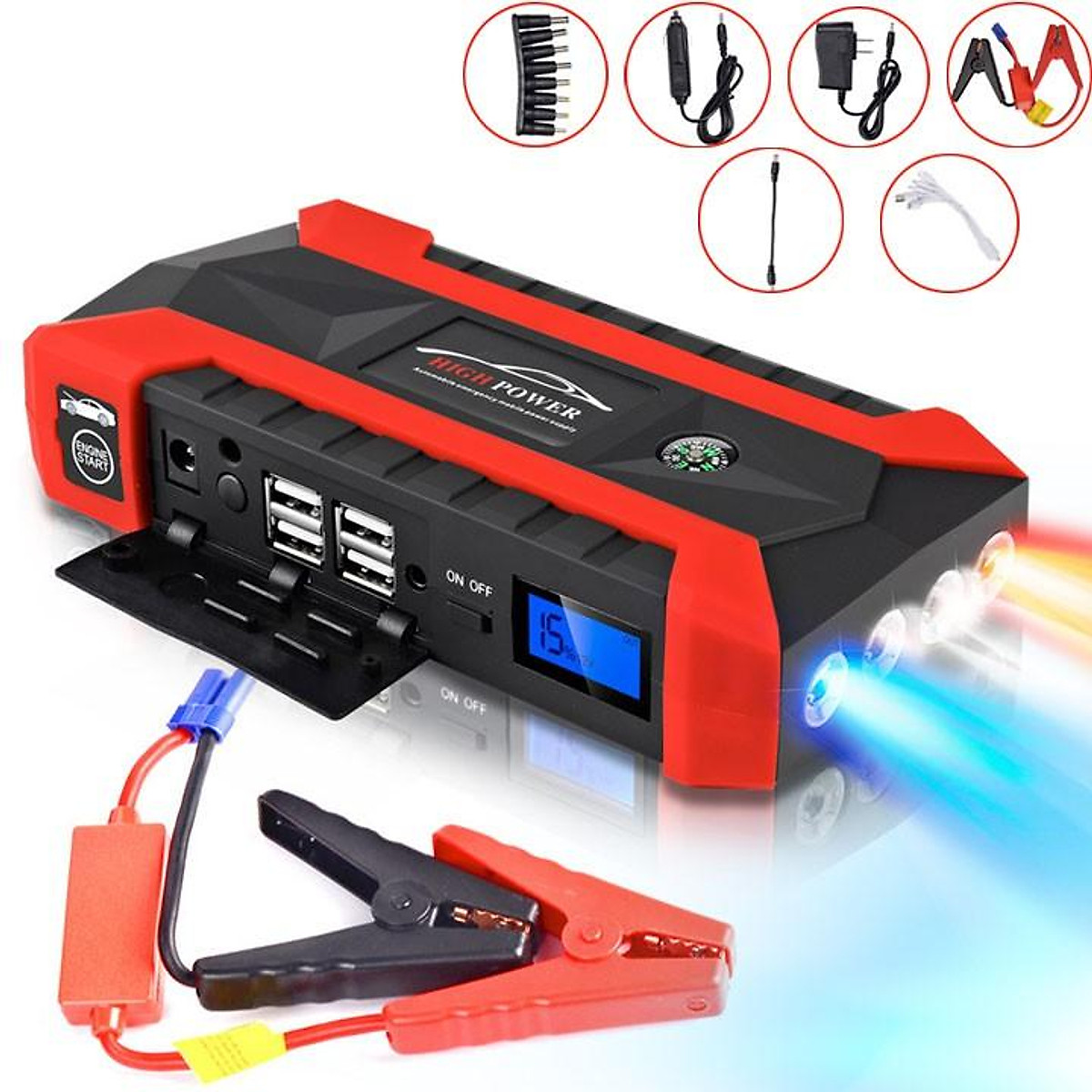 BỘ KÍCH ẮC QUY KIÊM SẠC DỰ PHÒNG HIGHPOWER CHO XE Ô TÔ - KÍCH BÌNH CHO XE HƠI