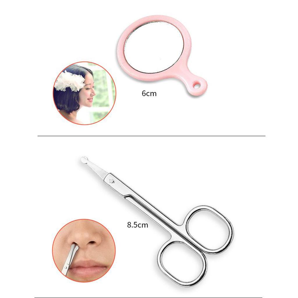 10x 10 In 1 Eyebrow Tools Tweezers Safe Scissors Razors
