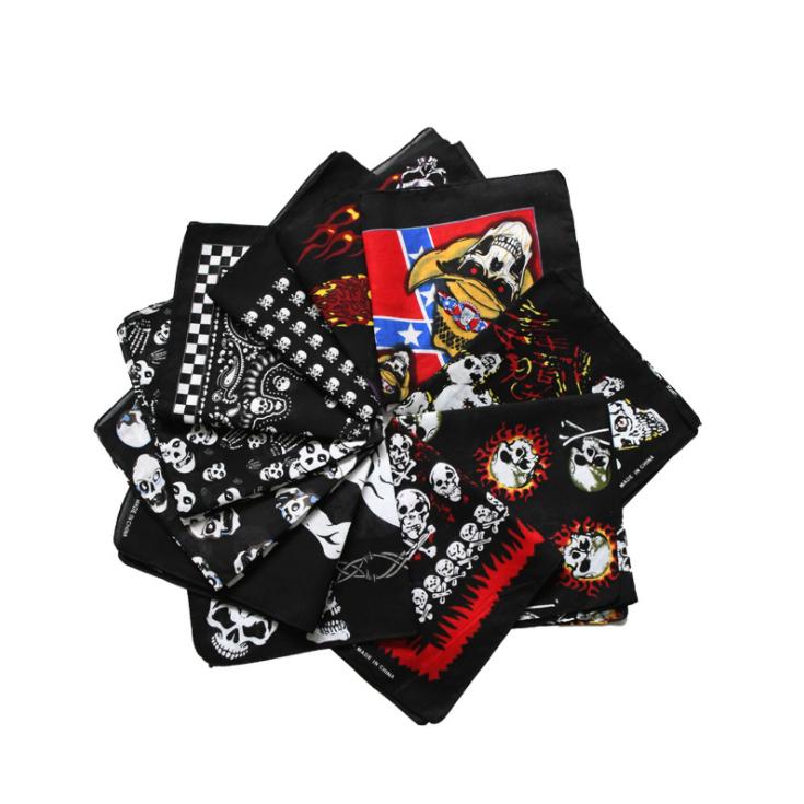 Bộ sưu tập khăn bandana street style họa tiết đầu lâu các loại (54x54cm) - BDN26 ĐL - Xương tay
