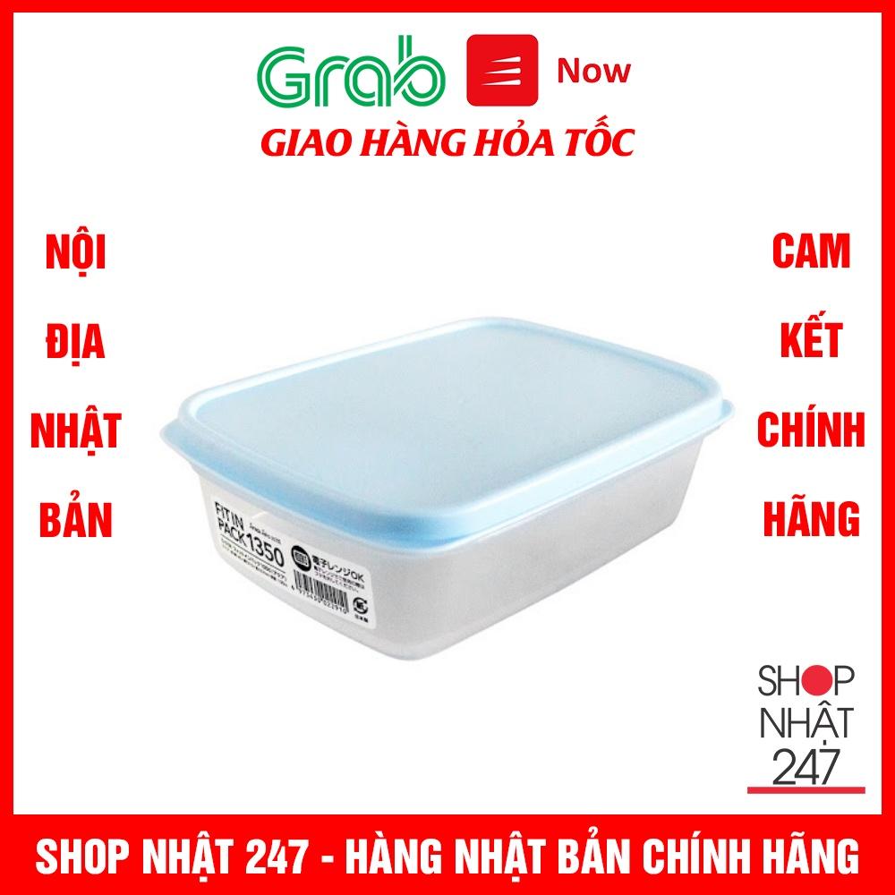 Hộp nhựa đựng thực phẩm Fitin Pack nắp dẻo 1350ml nội địa Nhật Bản