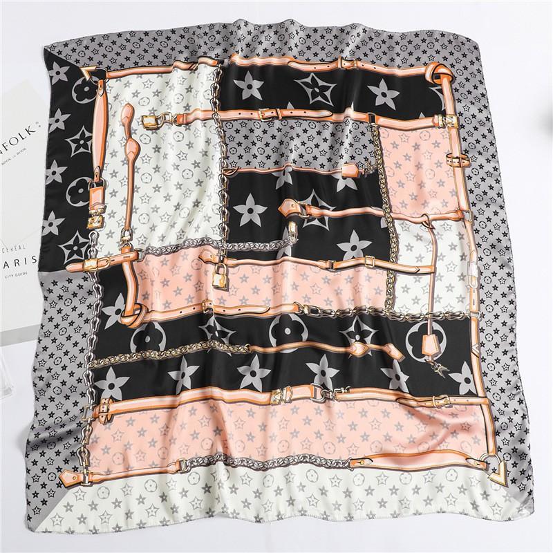 Khăn Lụa Vuông Làm Aó Yếm, Quàng Đầu Hottren Họa Tiết Hoa Năm Cánh - Chất Liệu Chiffon - 90x90cm - Mã KL055