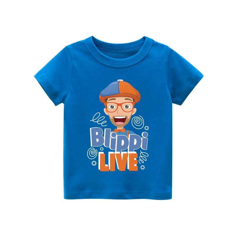 Áo thun trẻ em BLIPPI, 8 màu áo, đầy đủ size có big size, MÀU KHÁC NHẮN TIN SHOP