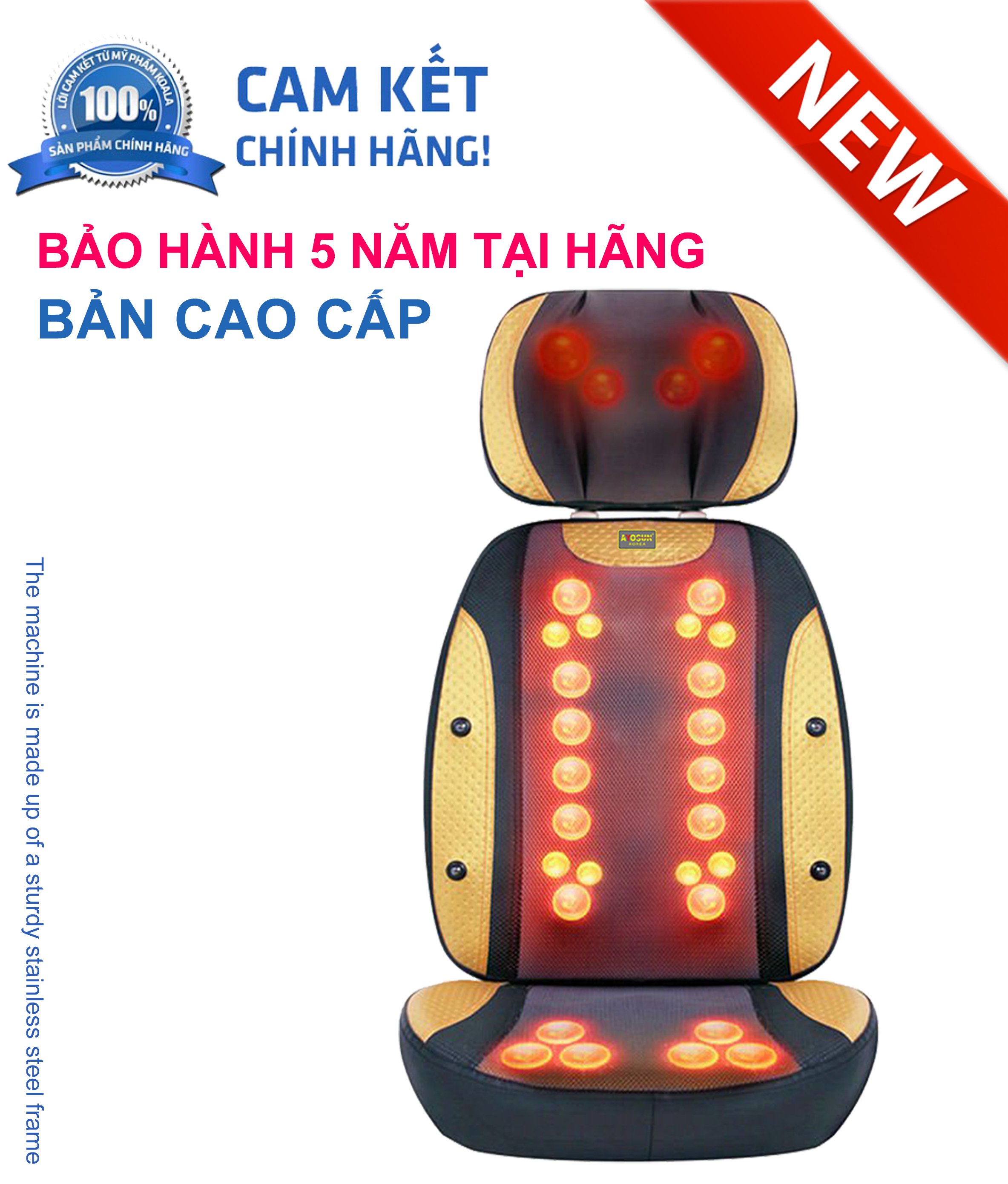 Đệm massage toàn thân hồng ngoại 4D Ayosun 888A6