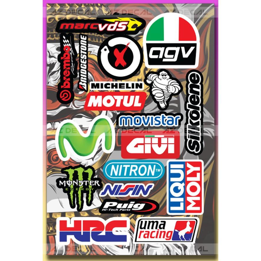 Tem Sticker Dán Trang Trí Xe, Mũ Bảo Hiểm, LapTop | Chủ Đề Racing 01