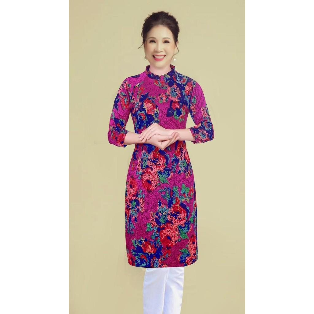 Áo dài cách tân gấm thun