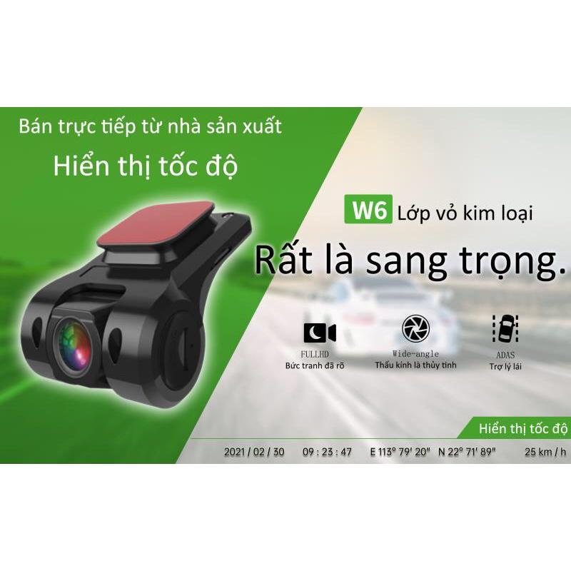 Camera Hành Trình USB Cho Android ô tô xe hơi - Camera W6 tích hợp ADAS G-Sensor FHD 1080p