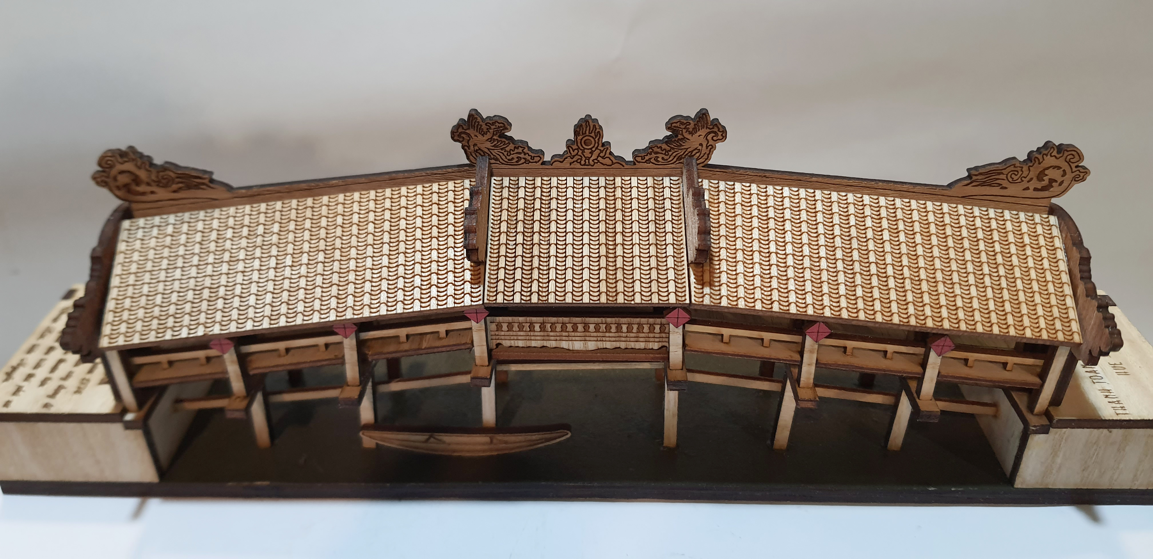 MÔ HÌNH CẦU NGÓI THANH TOÀN HUẾ 3D