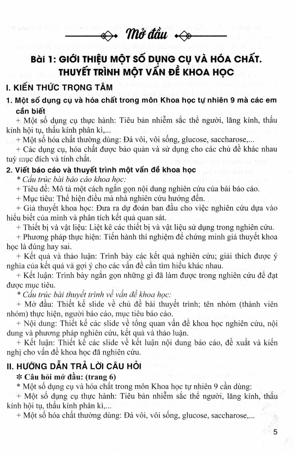 Hướng Dẫn Trả Lời Câu Hỏi Và Bài Tập Khoa Học Tự Nhiên 9 (Dùng Kèm SGK Chân Trời Sáng Tạo) - HA