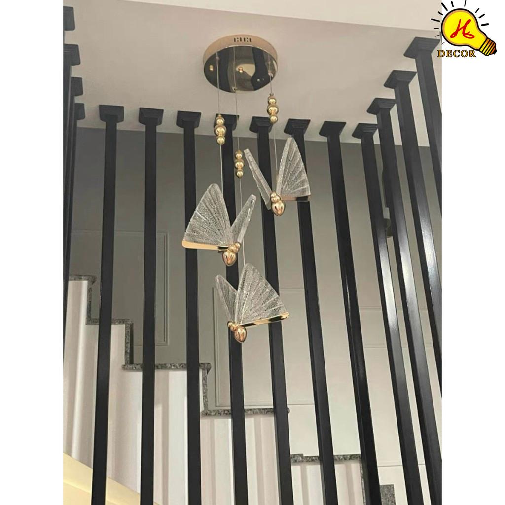 Đèn thả pha lê bàn ăn phòng khách HQ - mã PLT061 - ánh sáng 3 màu điều chỉnh linh hoạt, tiết kiệm điện HQ DECOR (HÀNG NHẬP KHẨU)