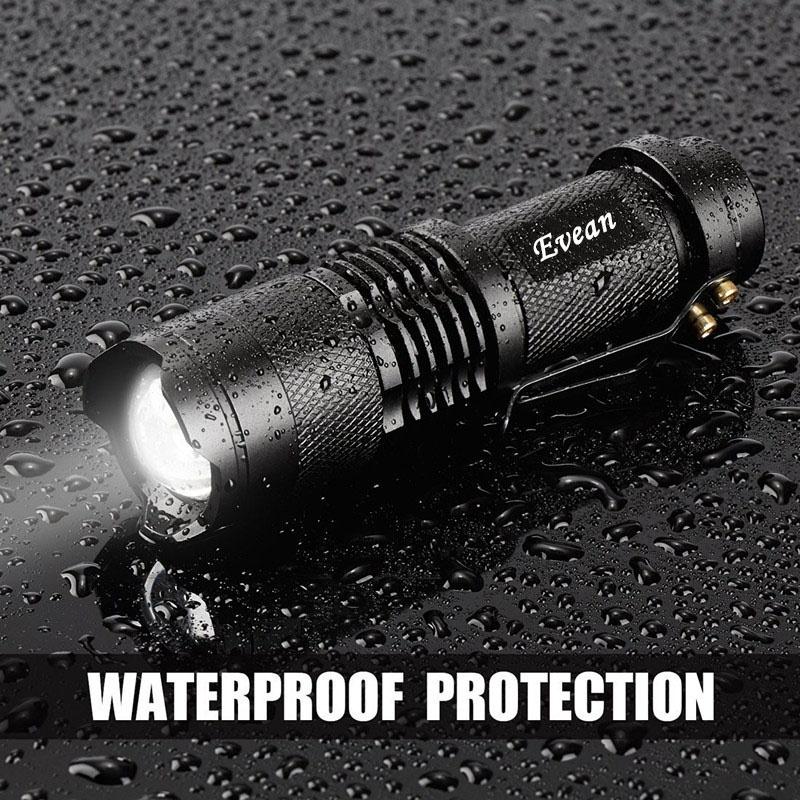 7W Ultra Bright Mini LED Flash Light Đèn pin chiến thuật nhỏ với Hộp Kit