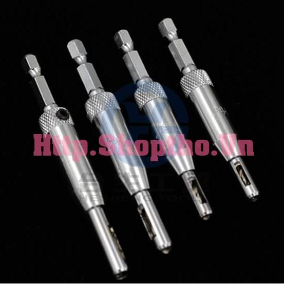 Bộ 4 mũi khoan mồi bản lề lá cửa gỗ