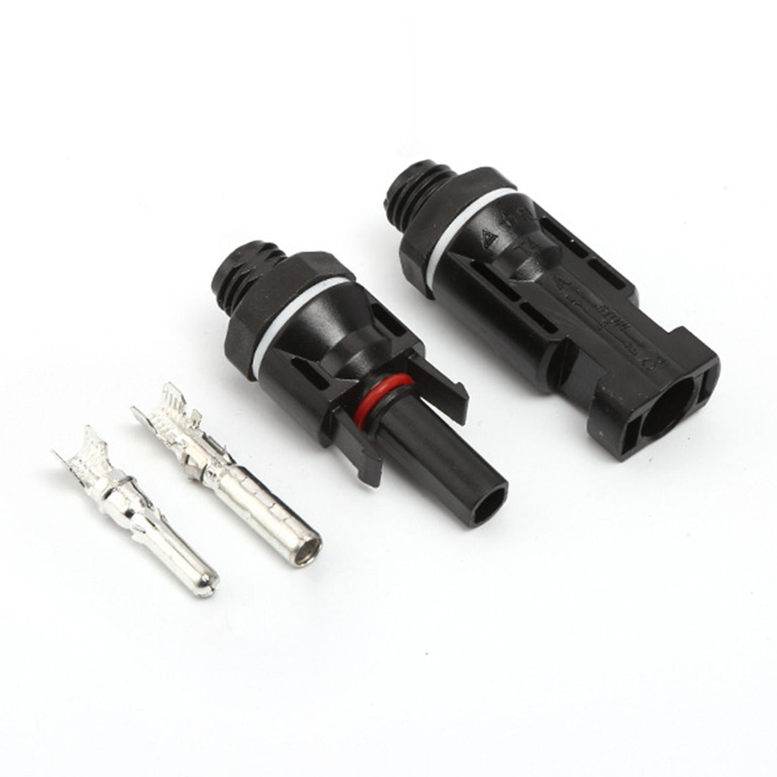 2Pcs Solar Panel Cable Connectors Solar Panel Connectors 2.5/4/6mm Professional Panel Plug Durable 1000V Waterproof IP67 Solar Connectors
