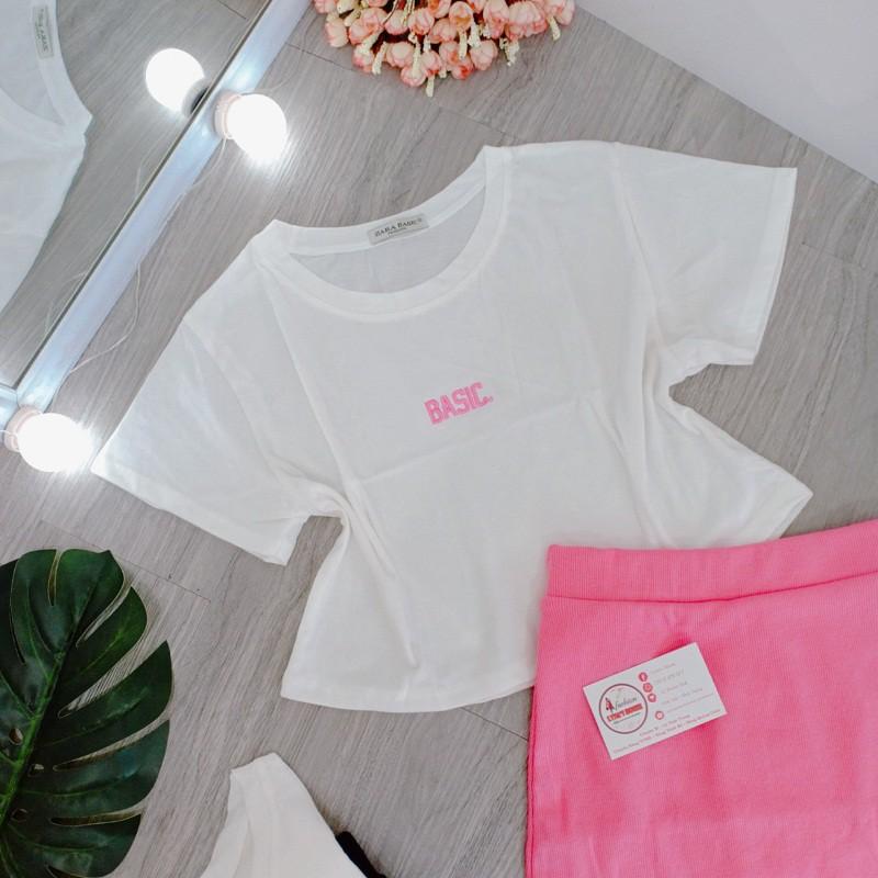 Set Áo Croptop Basic + Chân Váy Midi Siêu Hot LH52