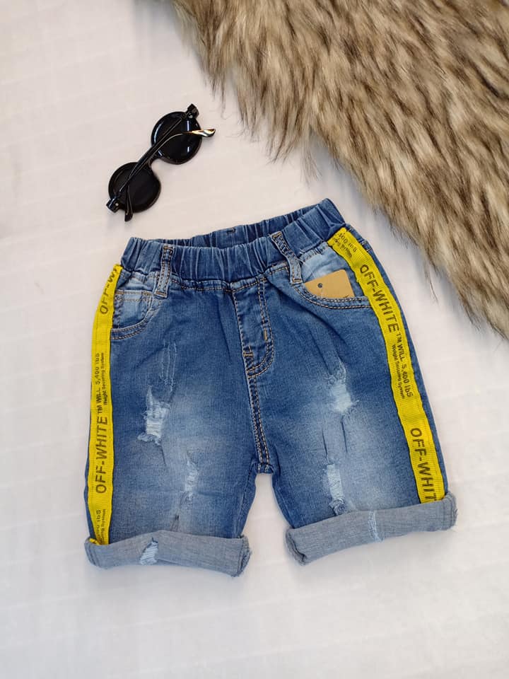 Quần Jeans co giãn viền vàng Hotboy