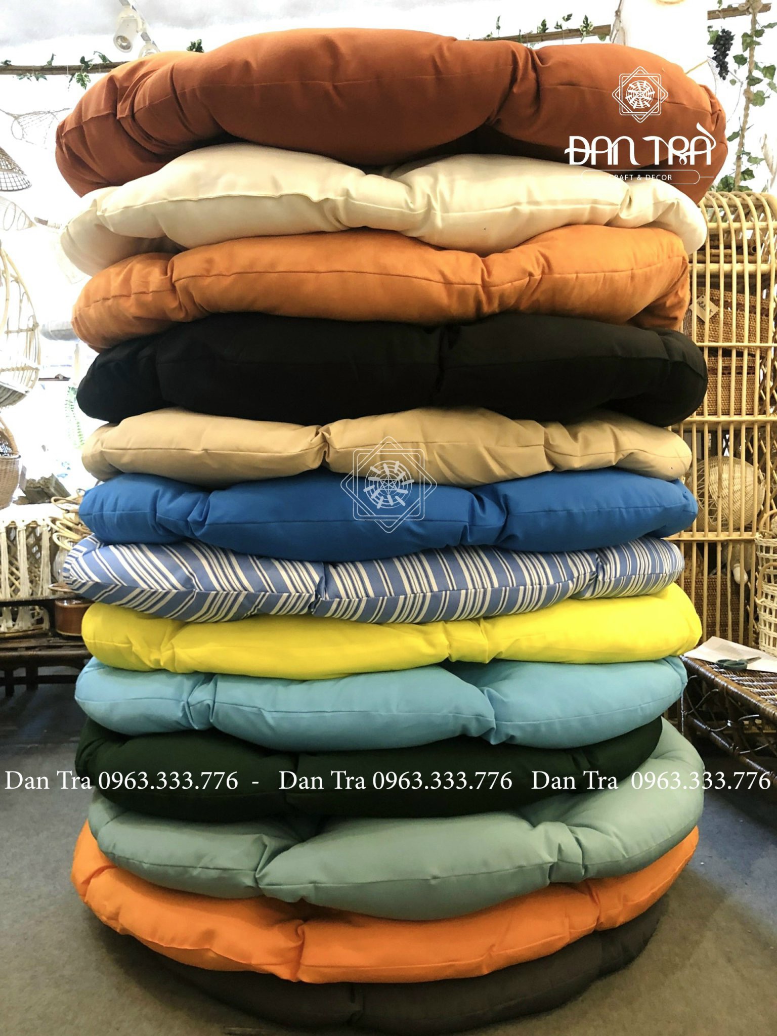 Ghế Papasan 100% Tự Nhiên Kèm Nệm Cao Cấp , Khách Inbox Tự Chọn Màu Nệm
