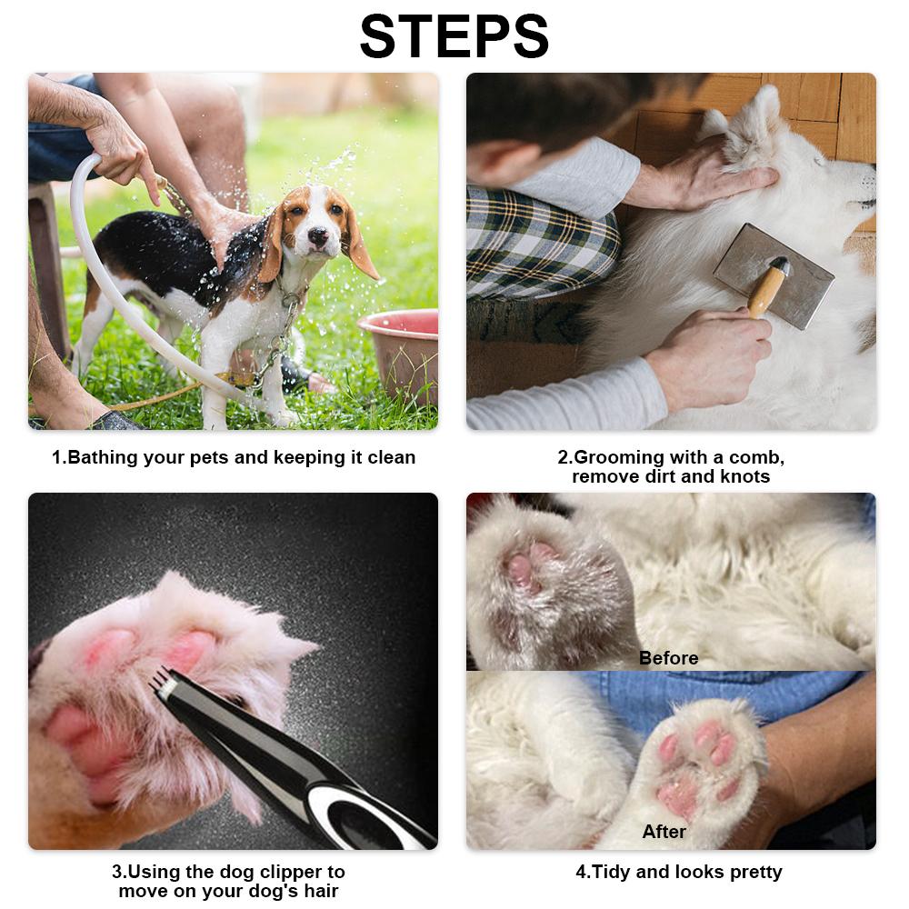 Tông đơ có thể chải sạch lông vùng nhỏ của thú cưng như móng, mắt, mặt, tai, chân