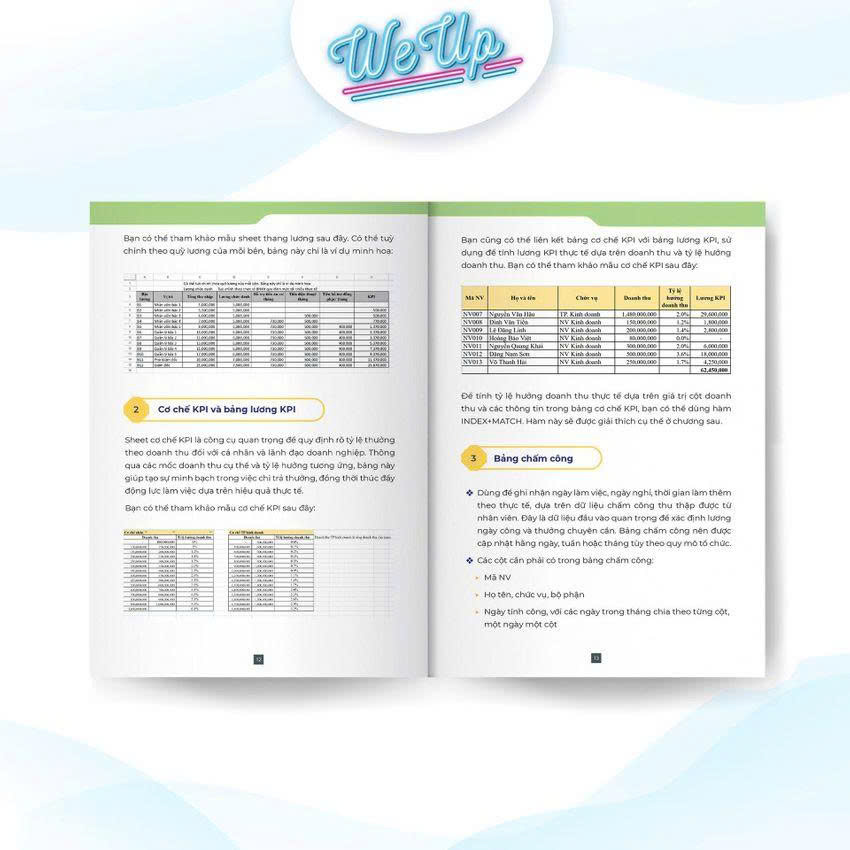 Sách - Bảng biểu mẫu tính lương thưởng, quản lý kho, báo cáo tài chính bằng GoogleSheet